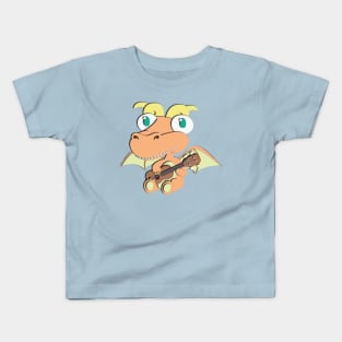 Ukulele Playing Dragon Kids T-Shirt